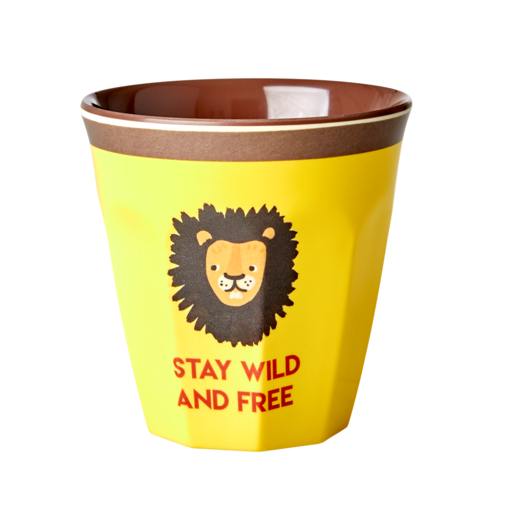 Yellow Lion Print Melamine Cup By Rice DK